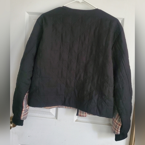 Anthropologie Dolan Fabric Mix Quilted Jacket With Snap Buttons Size Medium - Picture 5 of 10